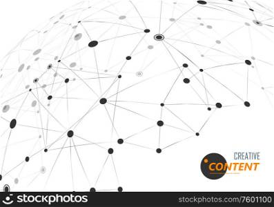 Network abstract vector background with connected shapes.. Network abstract vector background with connected shapes