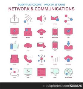 Network and Communication icon Dusky Flat color - Vintage 25 Icon Pack