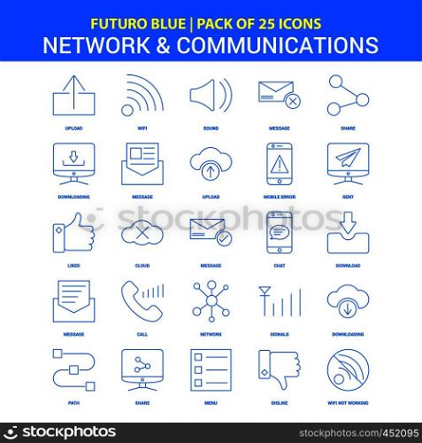 Network and Communication Icons - Futuro Blue 25 Icon pack