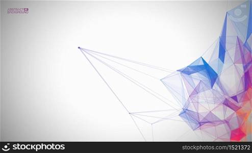 Network background abstract. Connect technology business concept of line grid triangle structure on white background. Global internet communication colorful tech backdrop.. Network background abstract. Connect technology business concept of line grid triangle structure on white background. Global internet communication colorful tech backdrop. Vector illustration EPS 10.