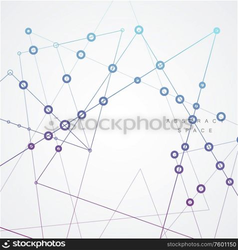 Network background with connecting points and circles.. Network background with connecting points and circles