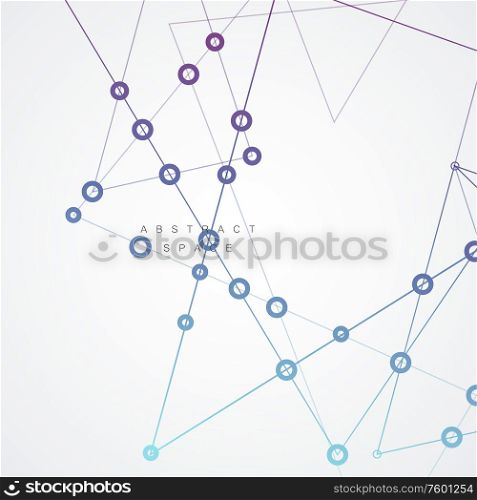Network background with connecting points and circles.. Network background with connecting points and circles