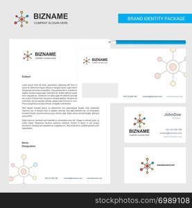 Network Business Letterhead, Envelope and visiting Card Design vector template