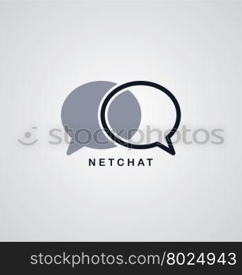network chat logotype. network chat logotype theme vector art illustration