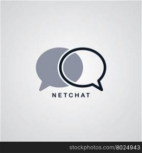 network chat logotype. network chat logotype theme vector art illustration