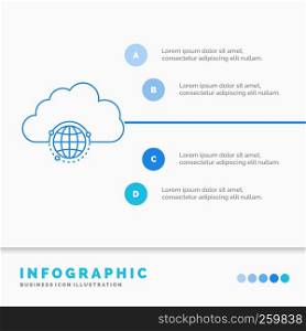 network, city, globe, hub, infrastructure Infographics Template for Website and Presentation. Line Blue icon infographic style vector illustration