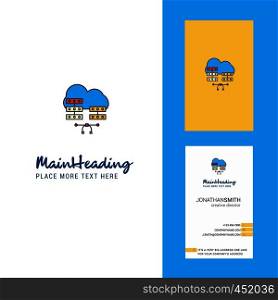 Network communication Creative Logo and business card. vertical Design Vector