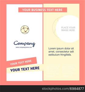 Network Company Brochure Template. Vector Busienss Template