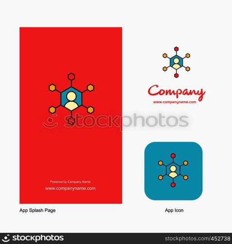 Network Company Logo App Icon and Splash Page Design. Creative Business App Design Elements