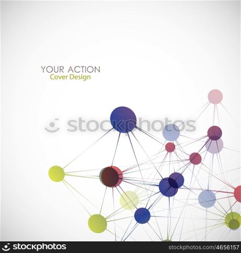 Network, connect or molecule set. Vector illustration for you idea.