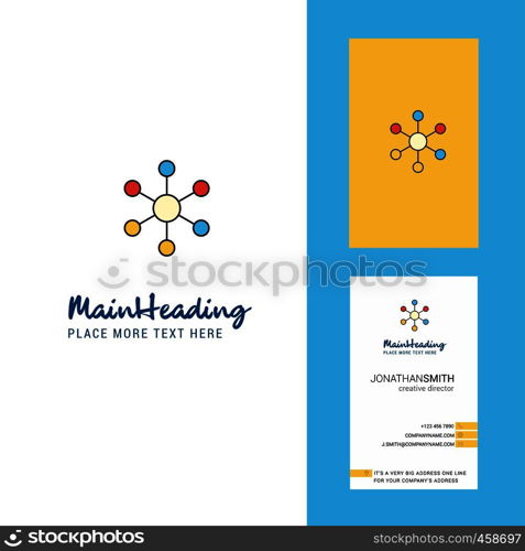 Network Creative Logo and business card. vertical Design Vector