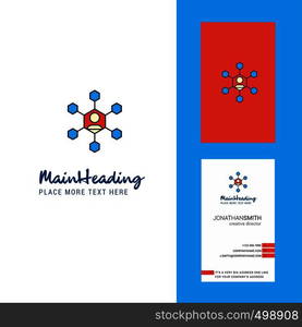 Network Creative Logo and business card. vertical Design Vector