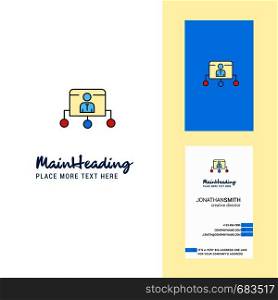 Network Creative Logo and business card. vertical Design Vector