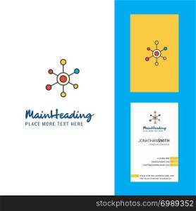 Network Creative Logo and business card. vertical Design Vector