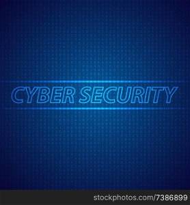 Network cybersecurity on a digital background. Vector illustration .. Network cybersecurity on a digital background. 