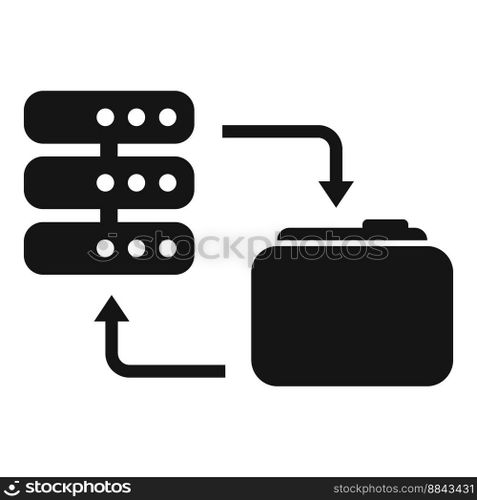 Network folder icon simple vector. Backup data. Computer storage. Network folder icon simple vector. Backup data