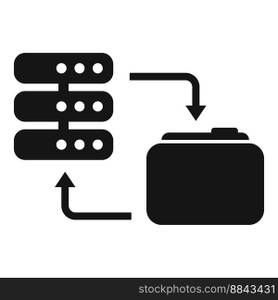Network folder icon simple vector. Backup data. Computer storage. Network folder icon simple vector. Backup data