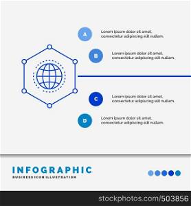 Network, Global, data, Connection, Business Infographics Template for Website and Presentation. Line Blue icon infographic style vector illustration. Vector EPS10 Abstract Template background