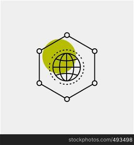 Network, Global, data, Connection, Business Line Icon. Vector EPS10 Abstract Template background