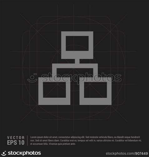 Network icon - Black Creative Background - Free vector icon