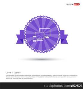Network Icon - Purple Ribbon banner