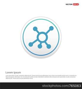 Network icon - white circle button