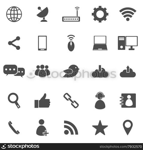 Network icons on white background, stock vector