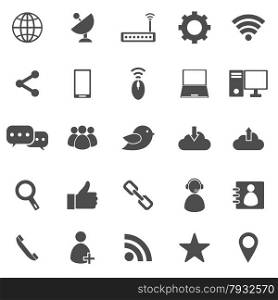 Network icons on white background, stock vector