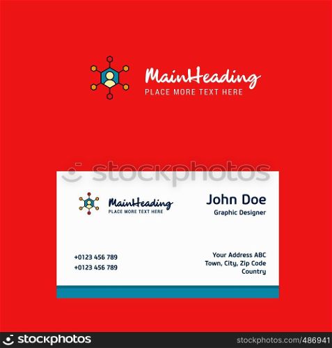 Network logo Design with business card template. Elegant corporate identity. - Vector