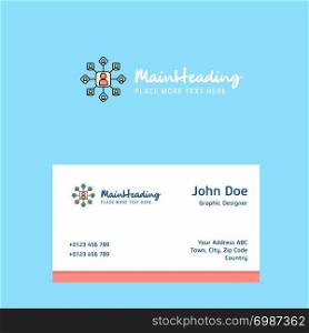 Network logo Design with business card template. Elegant corporate identity. - Vector