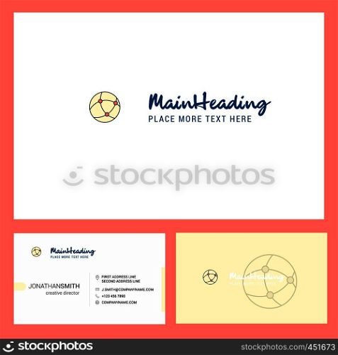 Network Logo design with Tagline & Front and Back Busienss Card Template. Vector Creative Design
