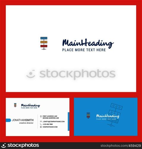 Network Logo design with Tagline & Front and Back Busienss Card Template. Vector Creative Design