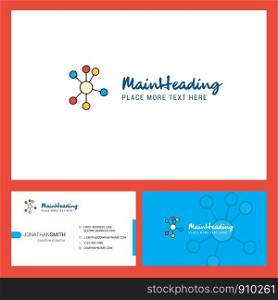 network Logo design with Tagline & Front and Back Busienss Card Template. Vector Creative Design