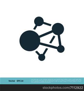 Network / Molecule Icon Vector Logo Template Illustration Design. Vector EPS 10.