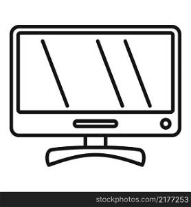 Network monitor icon outline vector. Screen monitor. Digital display. Network monitor icon outline vector. Screen monitor