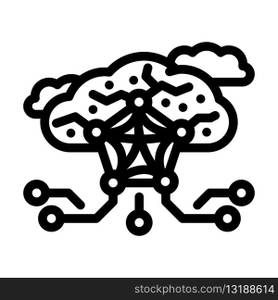 network nodes cloud computing line icon vector. network nodes cloud computing sign. isolated contour symbol black illustration. network nodes cloud computing line icon vector illustration