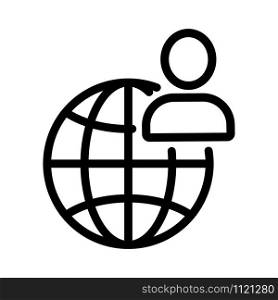 network of users icon vector. A thin line sign. Isolated contour symbol illustration. network of users icon vector. Isolated contour symbol illustration