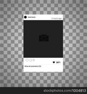 Network photo frame icon. Electronic device concept