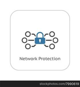 Network Protection Icon. Flat Design. Business Concept. Isolated Illustration.. Network Protection Icon. Flat Design.