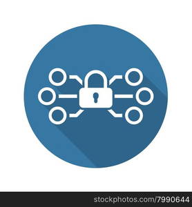 Network Protection Icon. Flat Design. Business Concept. Isolated Illustration.. Network Protection Icon. Flat Design.