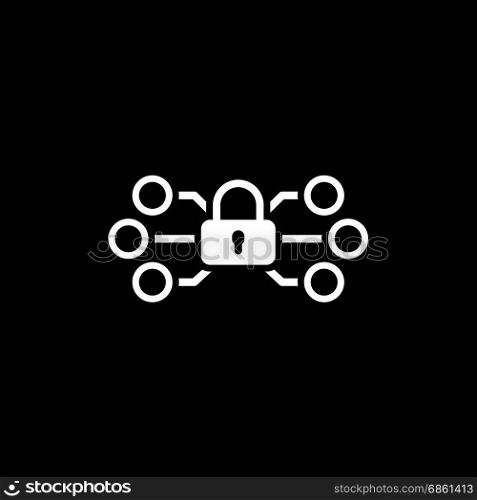 Network Protection Icon. Flat Design.. Network Protection Icon. Flat Design. Business Concept. Isolated Illustration.