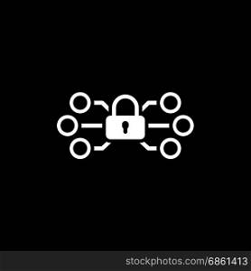 Network Protection Icon. Flat Design.. Network Protection Icon. Flat Design. Business Concept. Isolated Illustration.