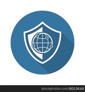 Network Security Icon. Flat Design.. Network Security Icon. Flat Design. Business Concept Isolated Illustration.