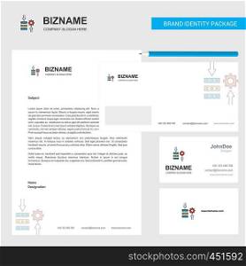 Network setting Business Letterhead, Envelope and visiting Card Design vector template