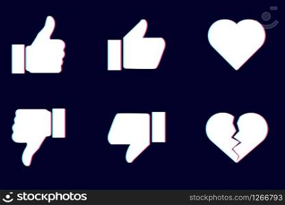 network sticker like thumb up concept vector illustration