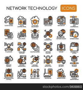 Network Technology , Thin Line and Pixel Perfect Icons