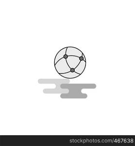 Network Web Icon. Flat Line Filled Gray Icon Vector
