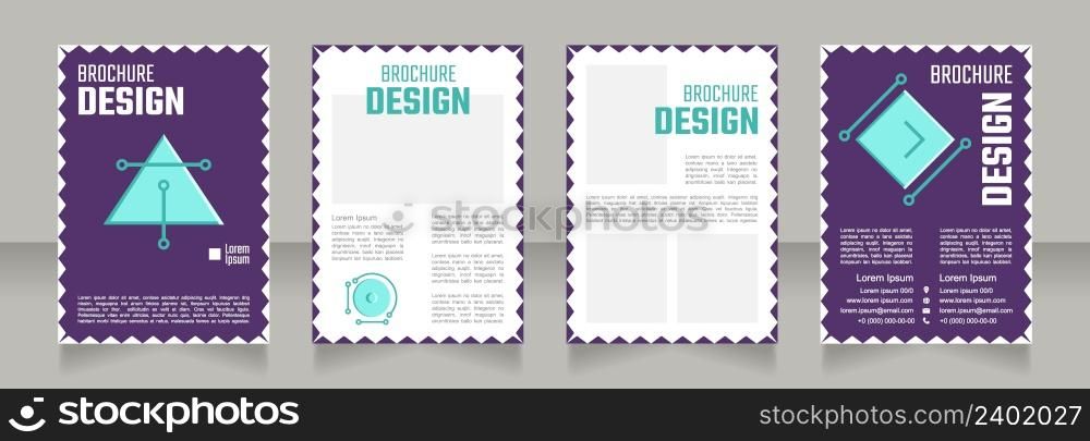 Networking blank brochure design. Template set with copy space for text. Premade corporate reports collection. Editable 4 paper pages. Teco Light, Semibold, Arial Regular fonts used. Networking blank brochure design