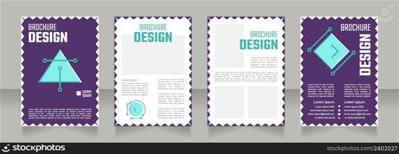 Networking blank brochure design. Template set with copy space for text. Premade corporate reports collection. Editable 4 paper pages. Teco Light, Semibold, Arial Regular fonts used. Networking blank brochure design