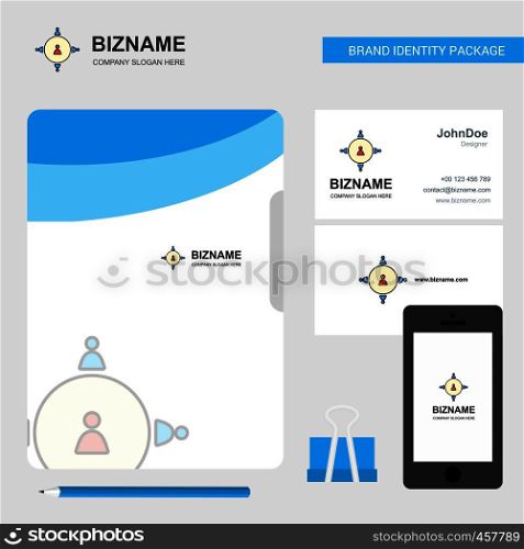 Networking Business Logo, File Cover Visiting Card and Mobile App Design. Vector Illustration